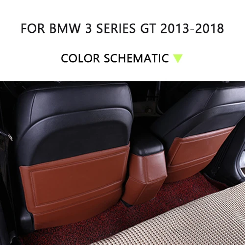 3 шт. задний центральный подлокотник-ящик сиденье спинка анти-удар анти-грязный коврик защита коврик для BMW 3 4 серии 3GT E90 E91 F30 F34 F32 - Название цвета: Фиолетовый