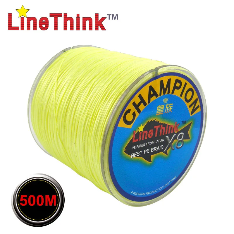 500 M GHAMPION LineThink العلامة التجارية 8 فروع/8 نسج أفضل جودة المتعددة الشعيرات صنارة صيد بولي ايثيلين مجدول الصيد جديلة شحن مجاني