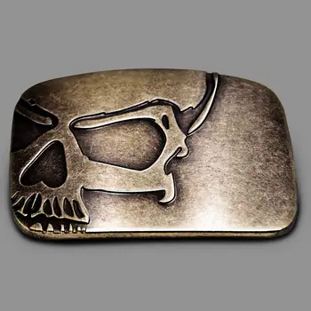 

WesBuck Buckles Men and Women Brand Vintage Skull Big Metal Cowboy Cowgirl Belt Buckles