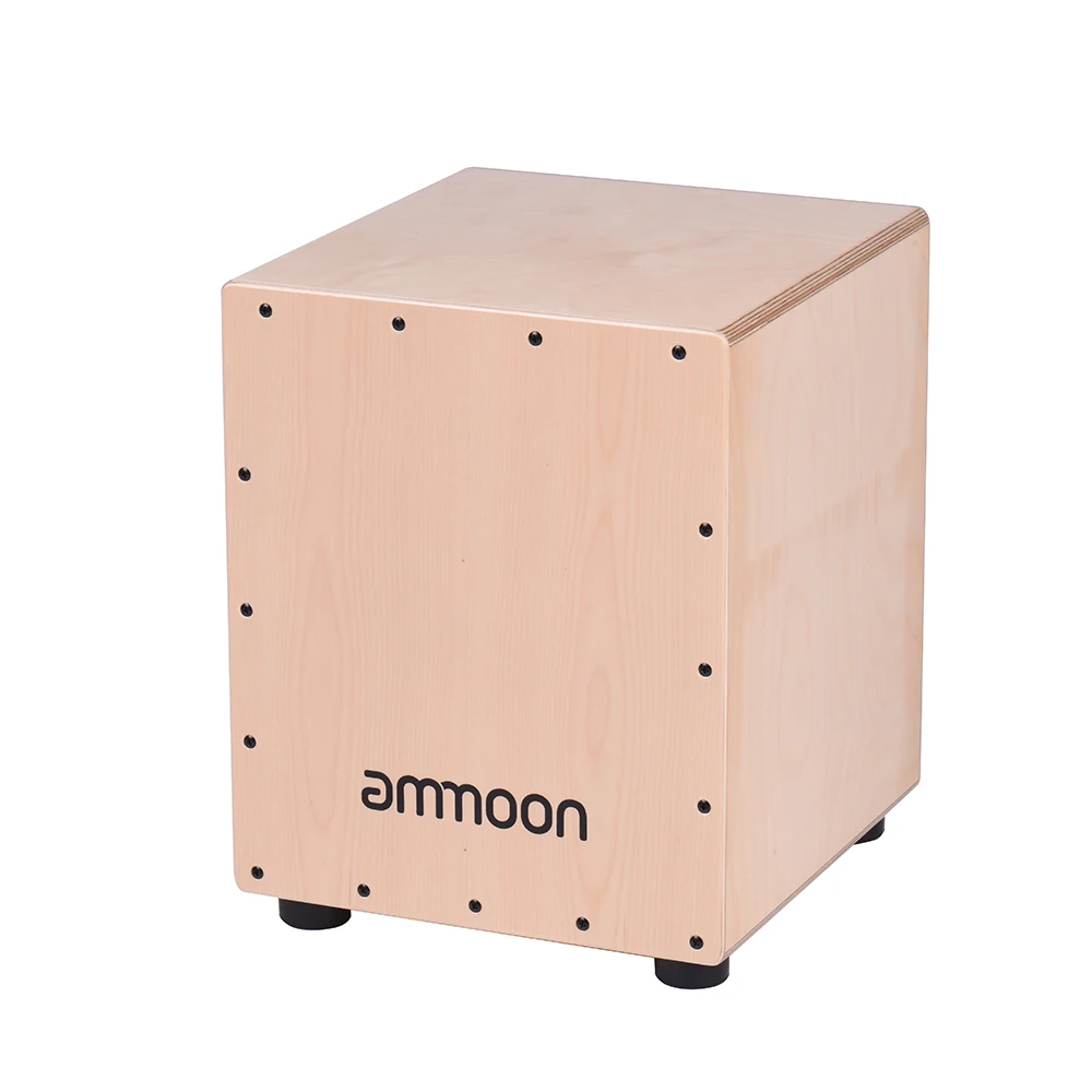 Hot Sale ammoon Medium Size Wooden Cajon Box Drum Hand Drum Percussion