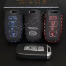 Только красный для HYUDNAI EQUUS корпусы для ключей зажигания DIY ручной швейный Автомобильный ключ автомобильный чехол стильный Натуральная Высококачественная кожа