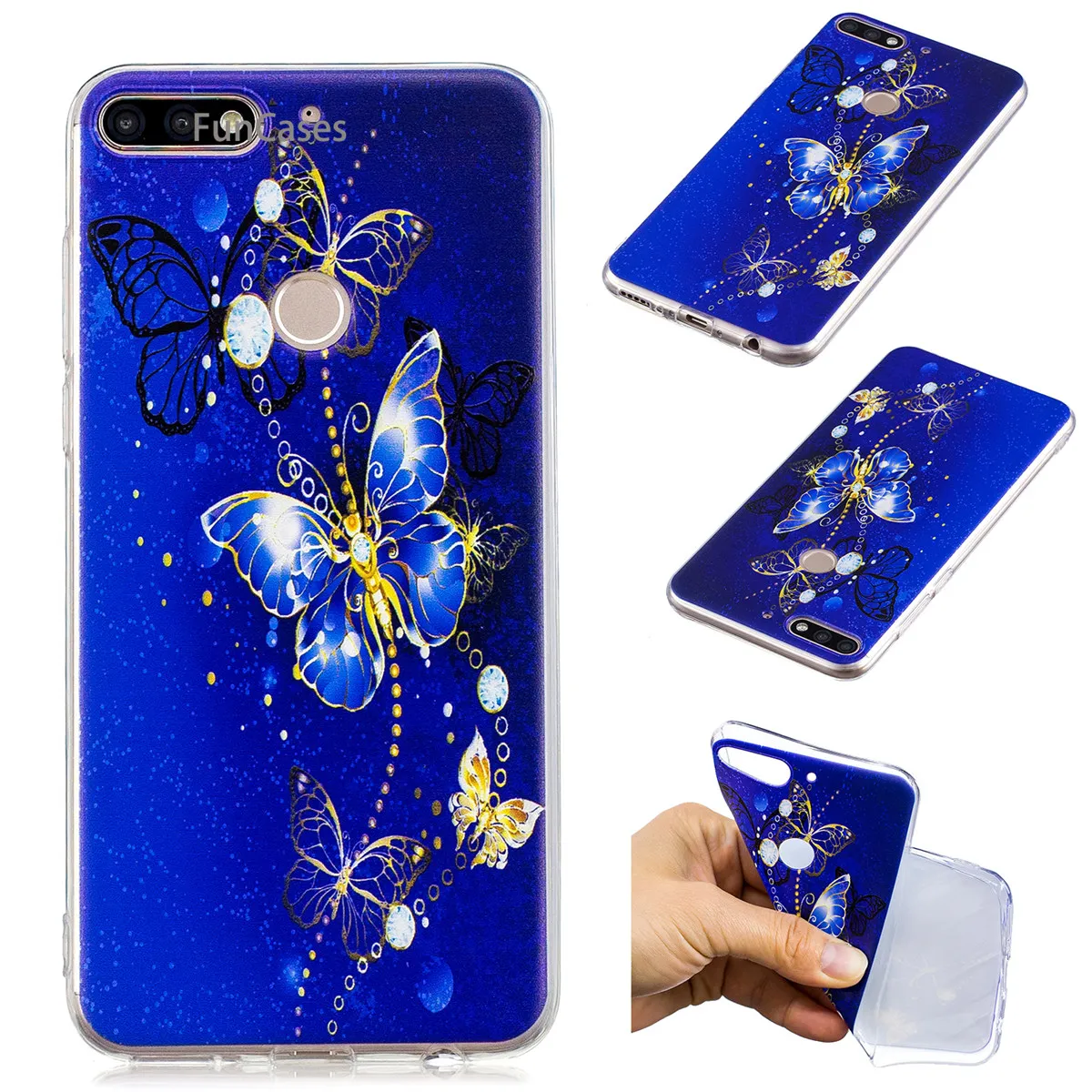 Elephant Cover sFor Capa Huawei Honor 7C Soft Silicone Phone Case Cove Animal Cellphone Case For Huawei Ascend Y7 2018 Telefonia