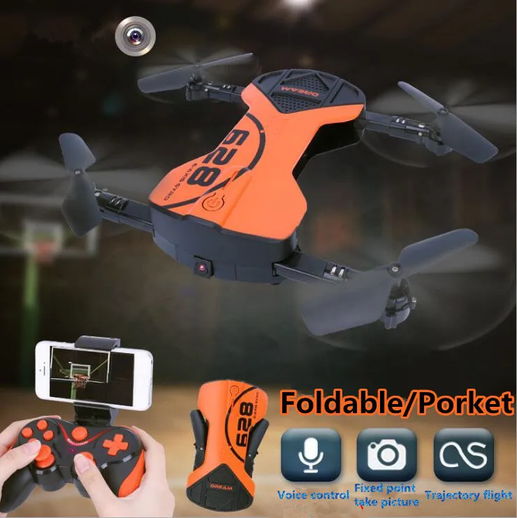 WIFI real time Mini pocket rc drone HC 628 2.4G APP voice