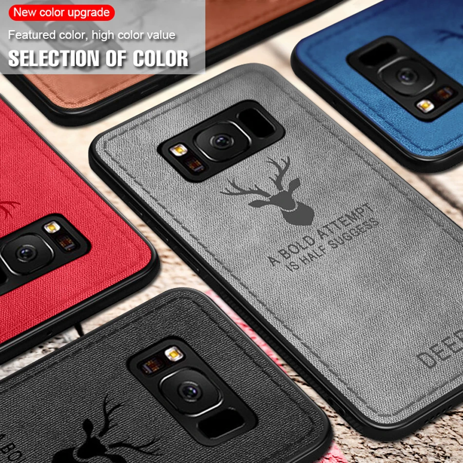 Panno-Deer-Caso-Della-Parte-Posteriore-Per-Samsung-Galaxy-S7-Bordo-S9-S8-Nota-9-8