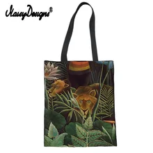 Женские хозяйственные сумки знаменитая картина Анри Руссо леди пользовательские многоразовые сумки Наплечная тканевая сумка переработанная Экологичная сумка