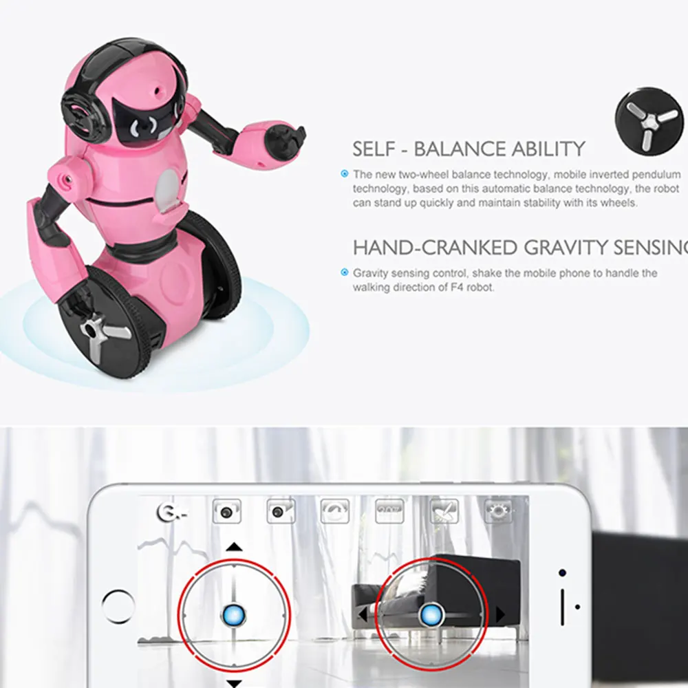 

Peardix Intelligence Balance Robot Rc Balance Robot Balance Robot Toys 2.4GHz White Plastic+Electronic Components Red Balanced