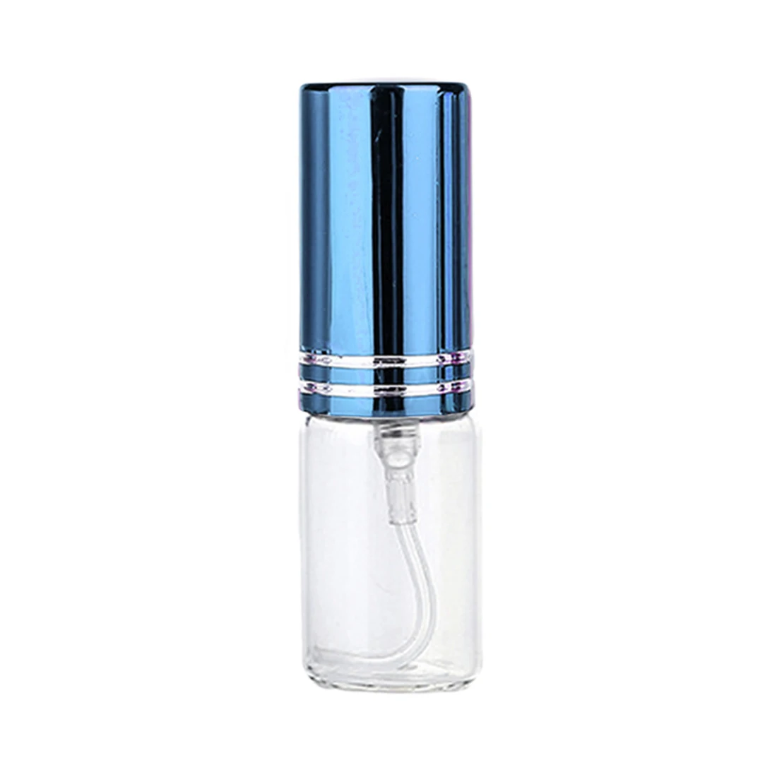 5 мл косметический образец парфюма маленький образец Дозирующий Алюминиевый распылитель мини ультра-тонкий противотуманный стеклянный прессованный флакон - Цвет: blue