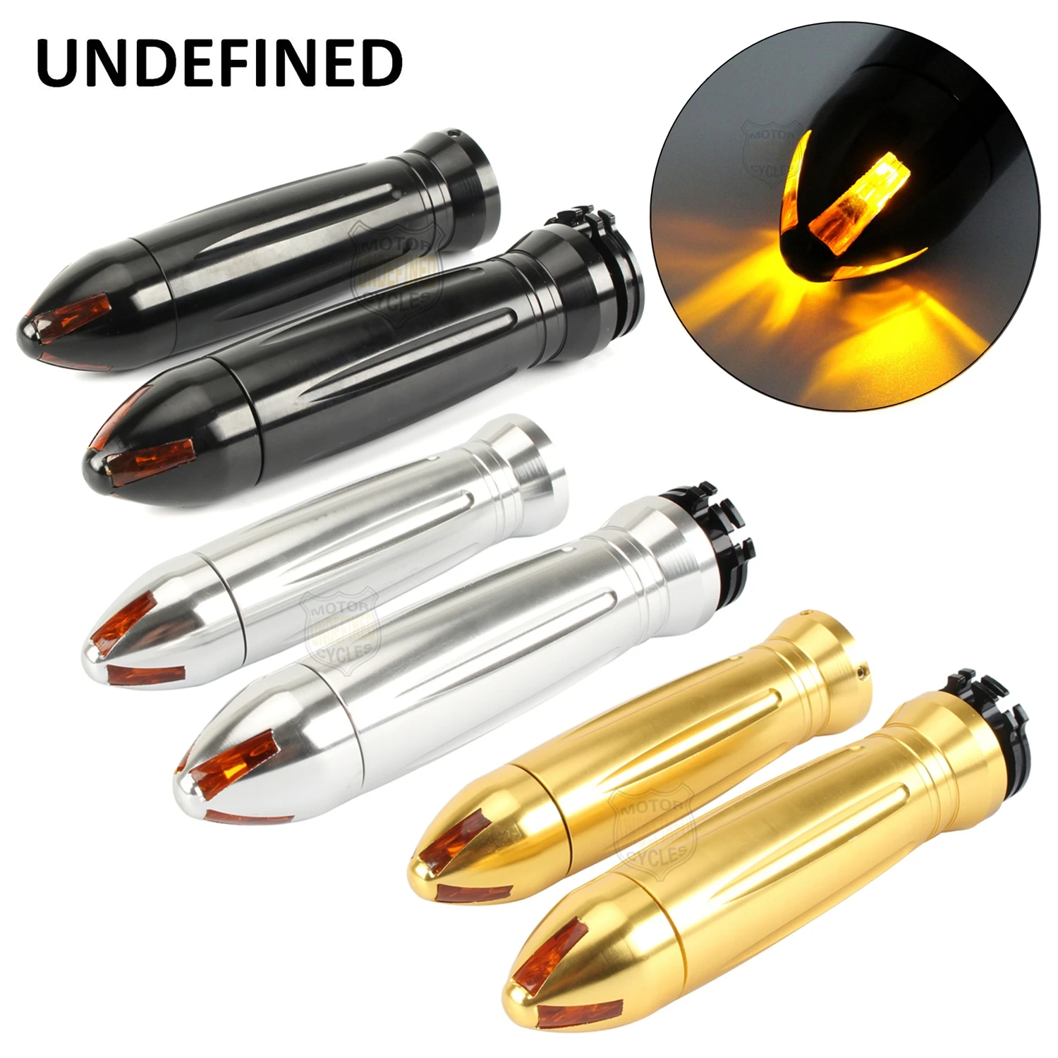 

7/8" Motorcycle Grips CNC Handlebar Hand Grips LED Turn Signal Indicator Light Bar End Light Fit Honda Yamaha Suzuki Universal