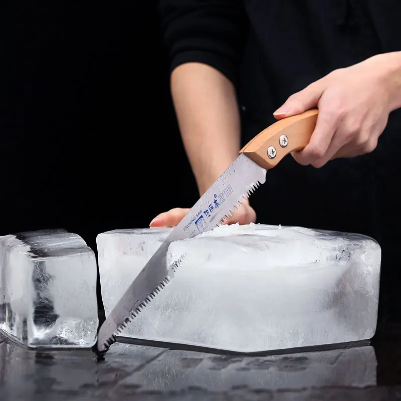 WSHYUFEI Bar bartender sawing ice Large sawtooth Handcut ice saw Cut ice saw Open ice saw