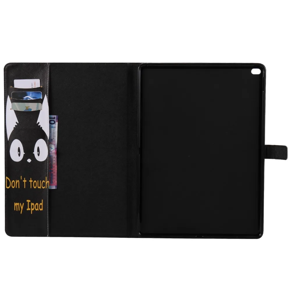 Cat Tablets Case Luxury Ultra Slim Magnetic Smart Flip Stand PU Leather Cover For Apple ipad pro 2017 12.9 inch Wake Up Sleep