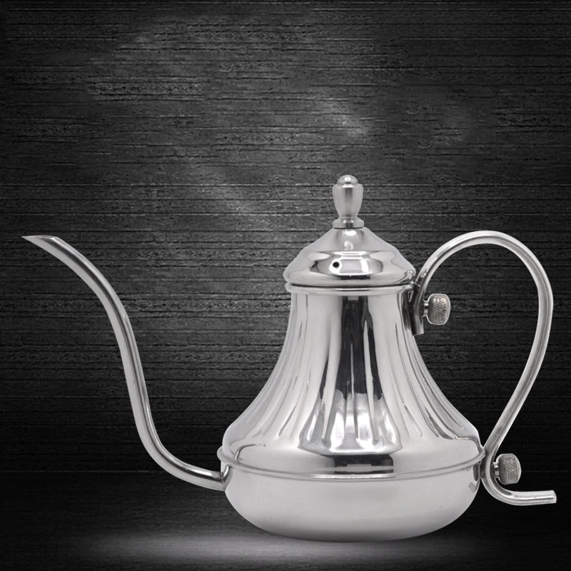 

420ML Handle Filter Coffee Pot Royal Coffee Drip Pot Coffee Percolators Stainless Steel Coffee Pot Long Gooseneck