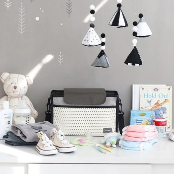 

1PC Mummy Storage Bag for Baby Stuff Collection Mummy Bag Baby Car Hanging Basket Stroller Nappy Bag Multi-function Diaper Bag