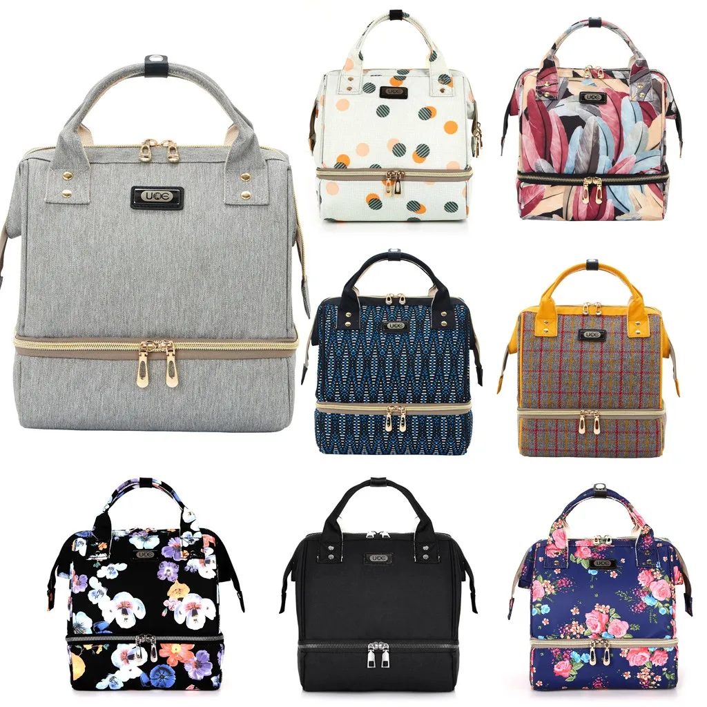 

Leisure Mommy Bag Simple Fashion Shoulders Multi-function Backpack Mummy care bag baby care change diaper bag#G7
