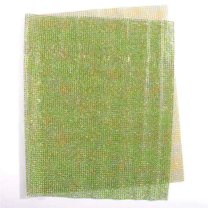 Самоклеющиеся наклейки на стекло стикер из кристаллов страз украшения для скрапбукинга 24*40 см/шт ремесла платье одежда аксессуары - Цвет: light green