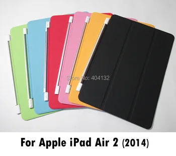 

Good Quality Single-Side PU Cover Folio Voltage Leather Case For Apple iPad Air 2 Smart Cover 2014,100PCS/Lot