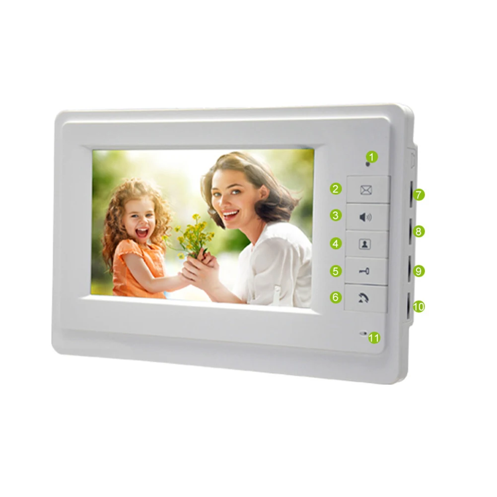 

Smart Infrared Door Phone HD Color Screen Video Intercom Home Surveillance Intelligent Wired Doorbell Visual Night Vision Camera
