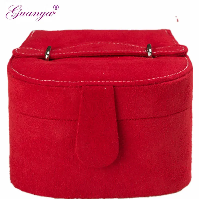 

Guanya High Quality Velvet Two Layers Portable Multi-functional Necklace Rings etc Jewelry Boxes Fashion Design Gifts Box