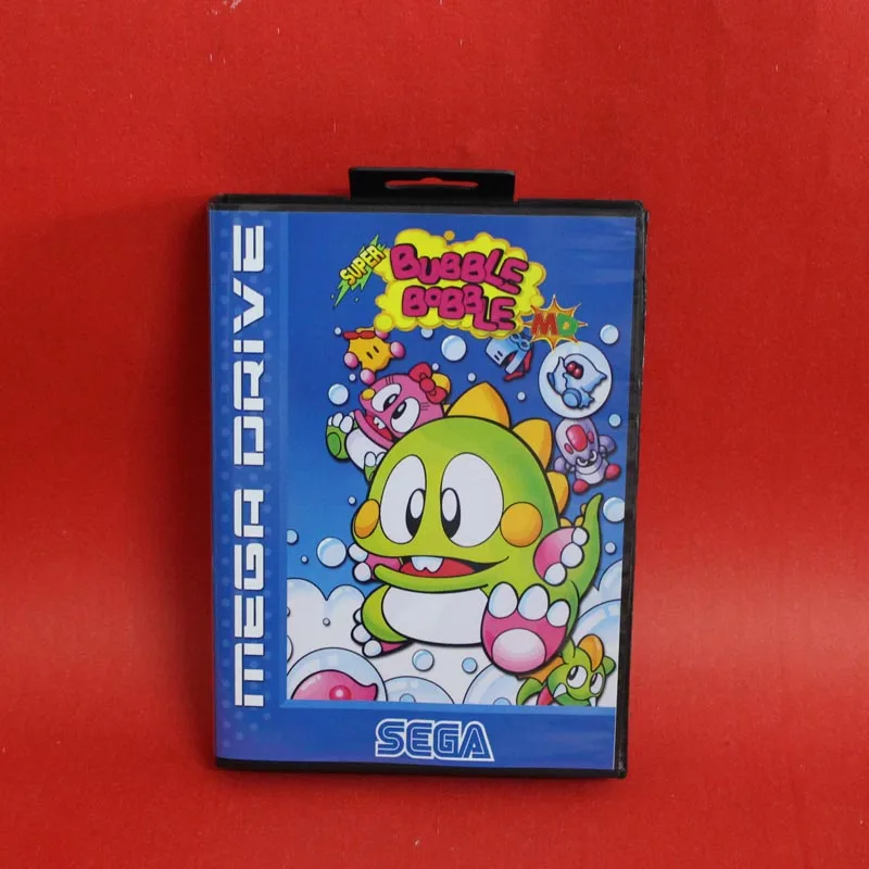 Super Bubble Bobble 16 bit MD card with Retail box for Sega MegaDrive font b Video