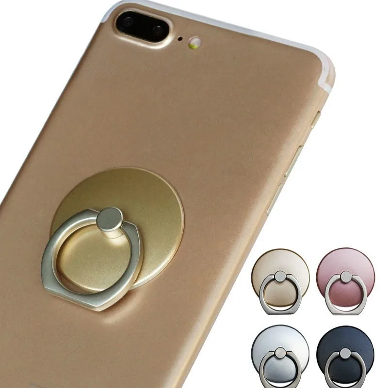 Universal 180 Degree Finger Ring Mobile Phone Grip Stand Holder For iPhone Samsung Huawei Metal Phone Mount Stand Random