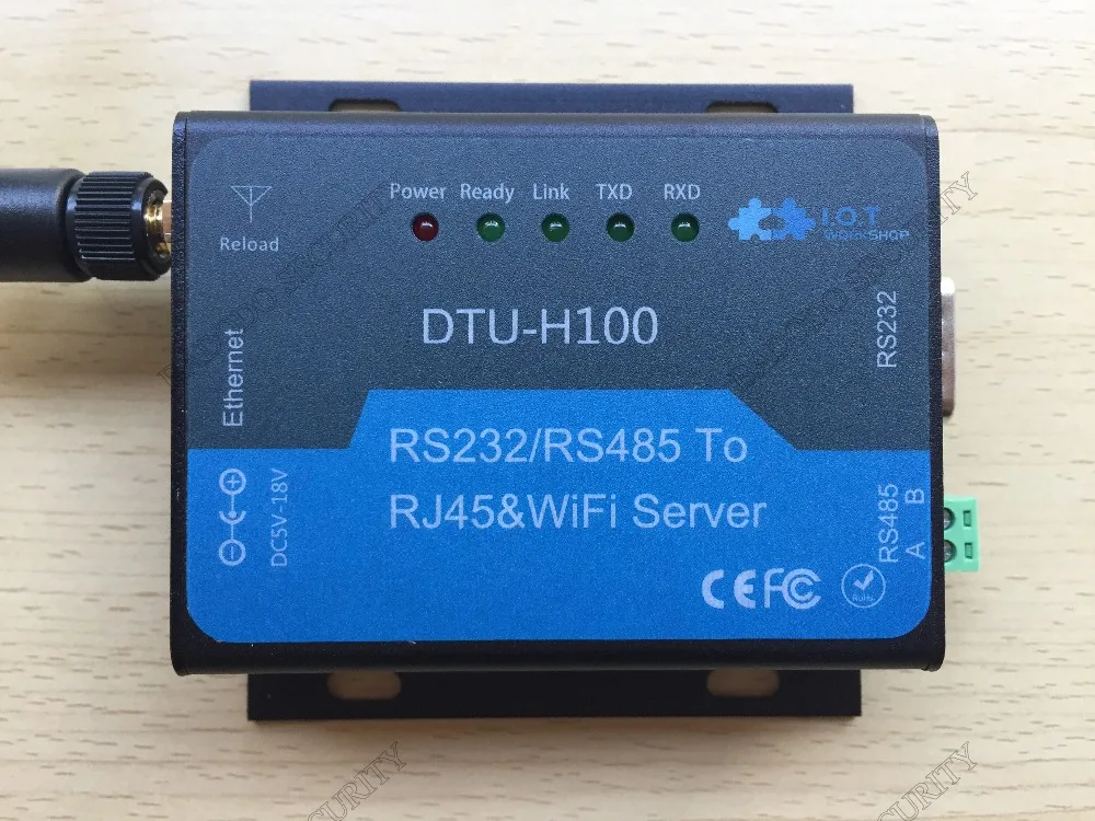 

DTU-H100 RS232/RS485 to RJ45&Wifi server,application of CNC machine tools, automatic production line, rail transportation