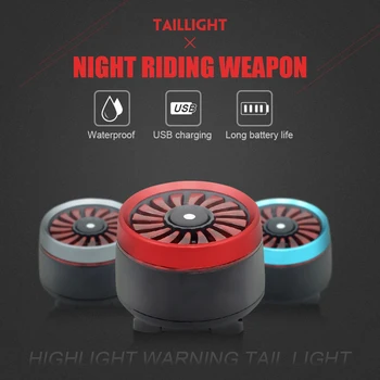 

USB Charging Warning Bike Cycling Light Rear Lamp Brake Senor Taillight long battery life smart brake mode USB charging
