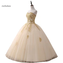 Свадебное платье Золотое роскошное платье без бретелек с кристаллами и бисером длинное платье vestido de noiva/robe de mariee vestidos de novia