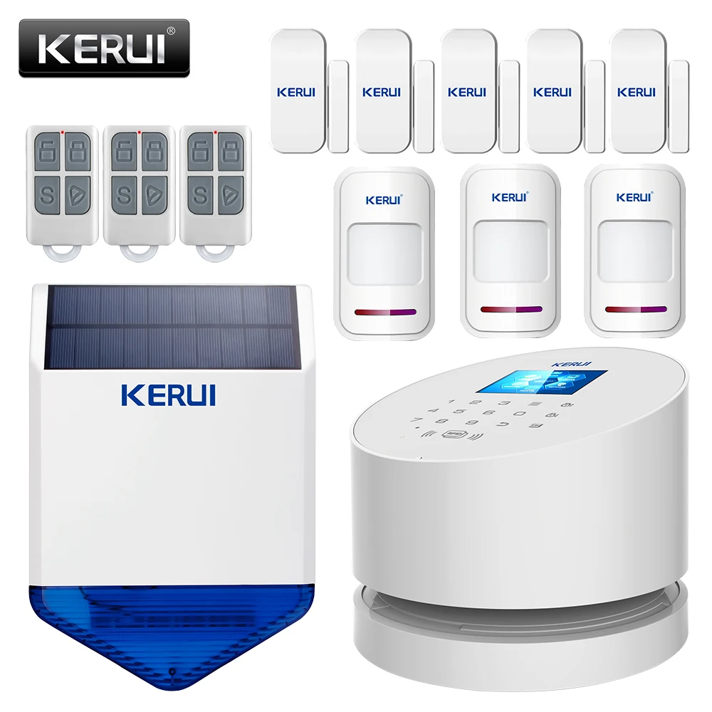 KERUI W2 WIFI GSM PSTN Alarm System Smart Home Sicherheit Infrarot Motion Erkennung Gate Magnetische Schalter Alarm Kit KERUI W2 WIFI GSM PSTN Alarm System Smart Home Sicherheit Infrarot Motion Erkennung Gate Magnetische Schalter Alarm Kit