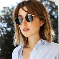 2019 роскошные круглые солнцезащитные очки Для женщин Брендовая Дизайнерская обувь ретро солнцезащитных очков вождения солнцезащитные