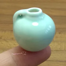 Кукольный домик Миниатюрный 1:12 игрушка Porcelaine светло голубой ваза Высота 2,5 см SPO685