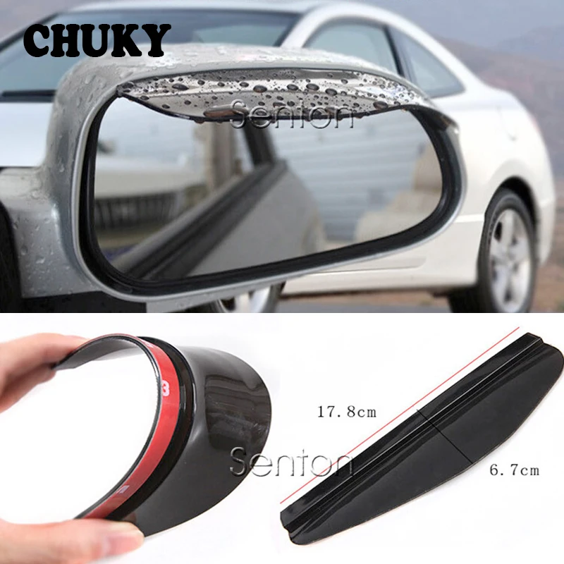 

2Pcs PVC Car Sticker Back Mirror Eyebrow Rain Cover for Nissan Juke Tiida Qashqai J10 Renault Megane 2 3 Duster Clio Lada Vesta