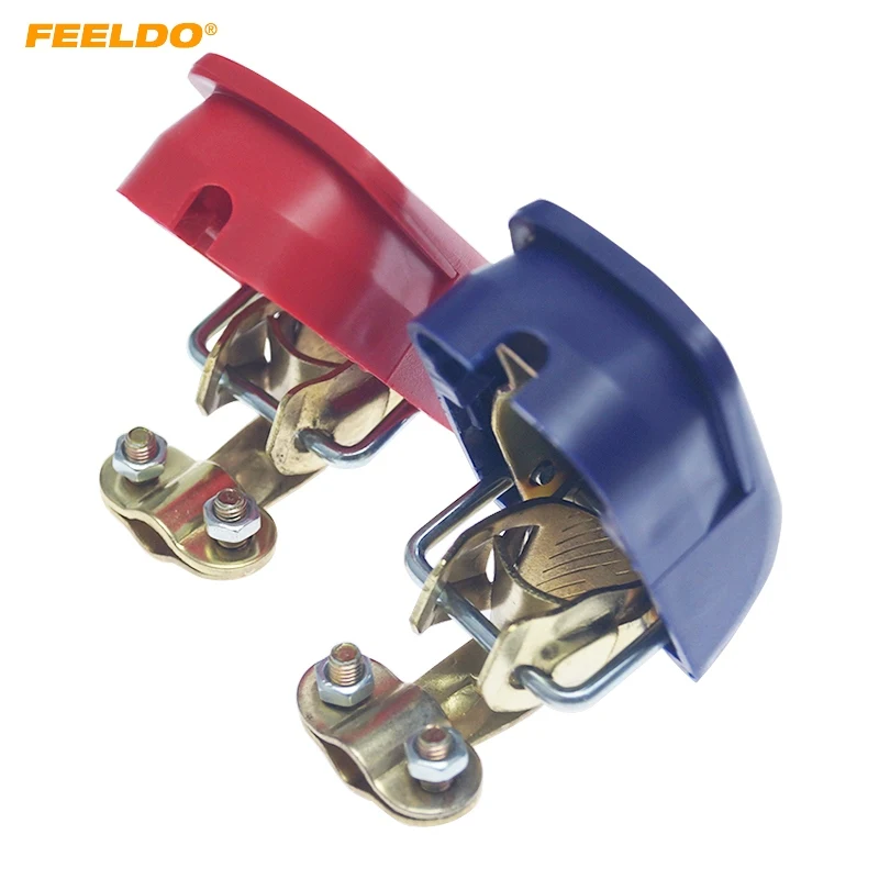 FEELDO 2pcs/set Car Quick Release Battery Terminals Connector Clamps Lift Off Positive & Negative For Boat Motorcycle #6119 | Автомобили