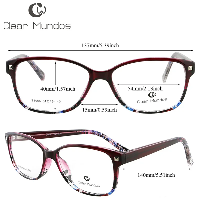 CLEAR MUNDOS Fashionable Man Glasses Spring Hinge Optical Frames TR90 Glasses Transparent lens Eyeware Cateye Frame for T8005 CLEAR MUNDOS Fashionable Man Glasses Spring Hinge Optical Frames TR90 Glasses Transparent lens Eyeware Cateye Frame for T8005