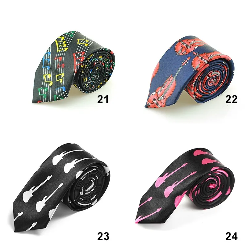 Горячее поступление модные 29 дизайнов 5 см галстуки для музыкальных нот галстук музыкальный нот музыка счет звук спектр Галстуки