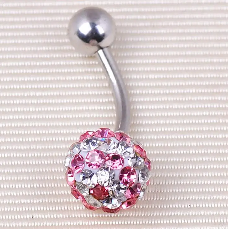 Shambala Crystal Disco Ball Ladies Sexy Belly Button Rings Piercing