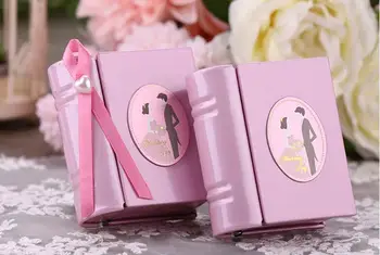 

Happy Wedding Bride and Groom Square Book Shape Wedding Candy Box Iron Tin Case Storage Wedding Gift Box 100 pcs Free Shipping