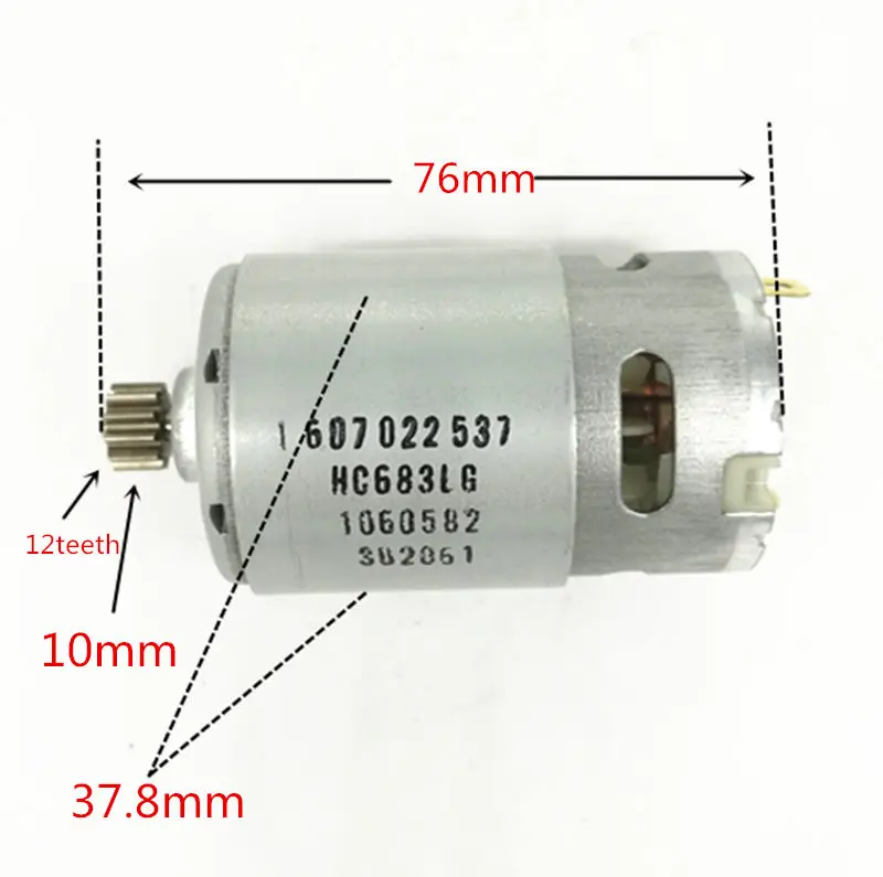 12 Teeth Motor Parts Set 2 609 199 378 2609199378 14 4v For Bosch