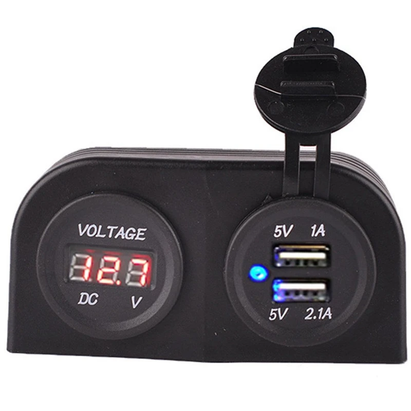 Universal Tent Type 5V 1/2.1A Dual USB Car Charger Sockets Power Outlet