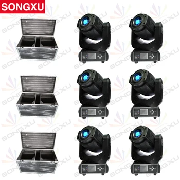 

SONGXU 90W Gobo LED Lyre Moving Head Light 6/16 Channel with flight case for Stage Theater Nightclub Party 6pcs/lot/SX-MH90