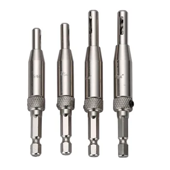 

4pcs Door Lock Hardware Hinge HSS Drill Bit Sets Self Centering Pilot Hole Reamer Window/Doors Screw Hole Saw Woodworking