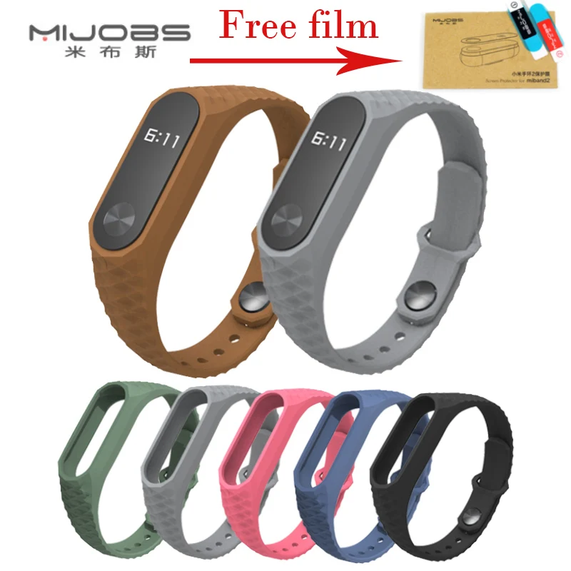 Новейший силиконовый смарт браслет Mijobs Aurora для XIAOMI Mi Band 2 Сменные аксессуары