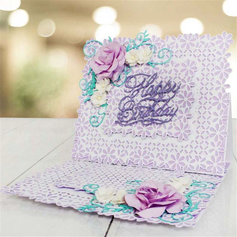 

Naifumodo Flower Frame Background Metal Cutting Dies for Scrapbooking New 2019 Crafts Die Cuts Card Making Album Embossing