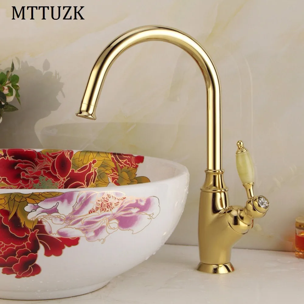 Kitchen Faucet Golden Polished Basin Tap Luxury Faucet kitchen bathroom single handle taps faucets Kitchen Faucet Golden Polished Basin Tap Luxury Faucet kitchen bathroom single handle taps faucets