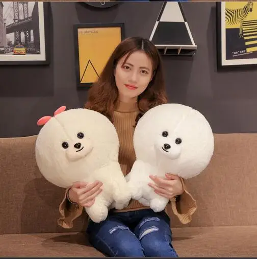 Игрушка плюшевая Bichon Dog Doll белая Померанская собака Детские креативные