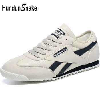 

Hundunsnake Grey Leather Man Sneakers Male Sports Shoes Women's Sport Shoes Men 2018 Men's Running Shoes Man Jogging Walk T622