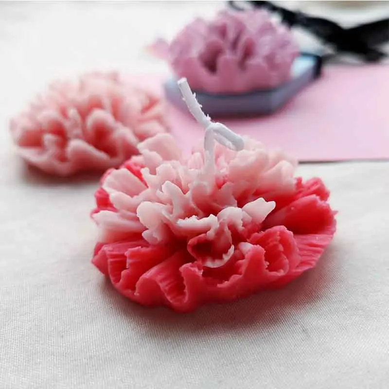 

Carnation Flower candle mold DIY silicone soap mold Aromatherapy Candle Mold