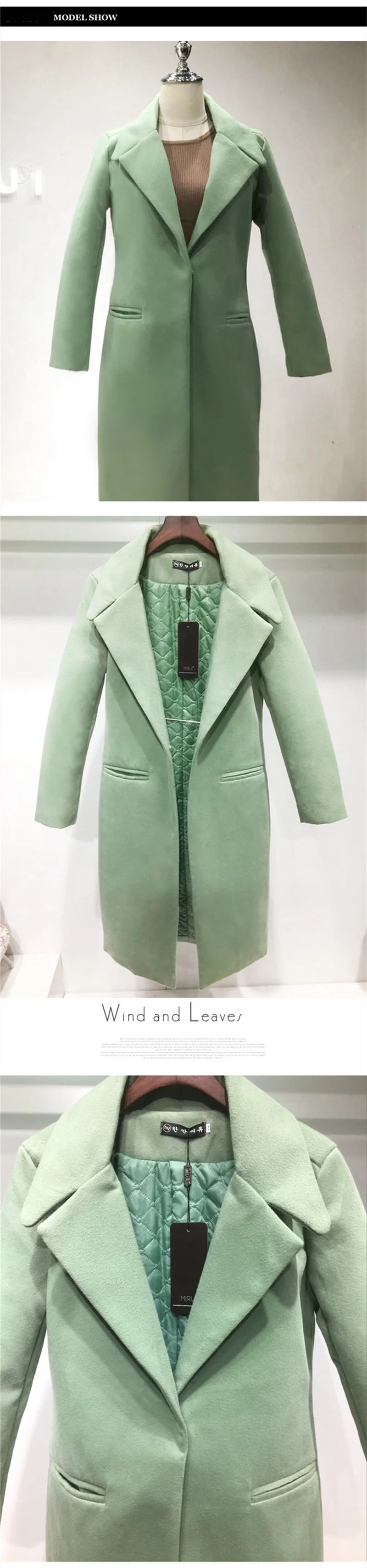 Модное зимнее пальто, Женское шерстяное пальто, высококачественное однотонное пальто-кокон, пальто с длинными рукавами, с отворотами, сохраняющее тепло, плотное пальто, LZ287