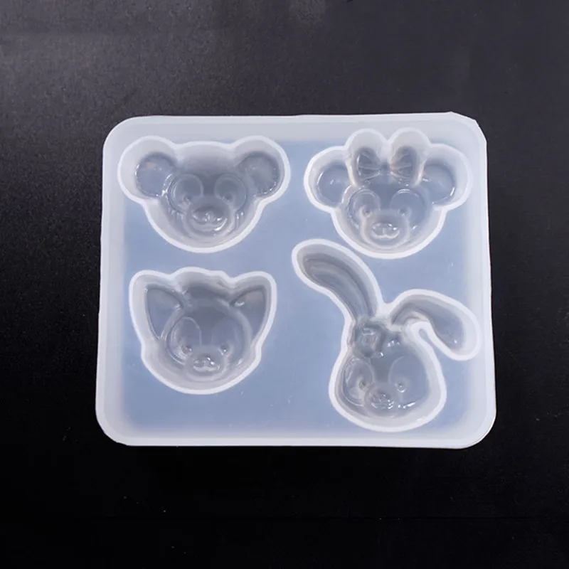 

Bear Bunny Mirror Epoxy Mold DIY Fondant Mousse Mold Epoxy Jewelry Mould