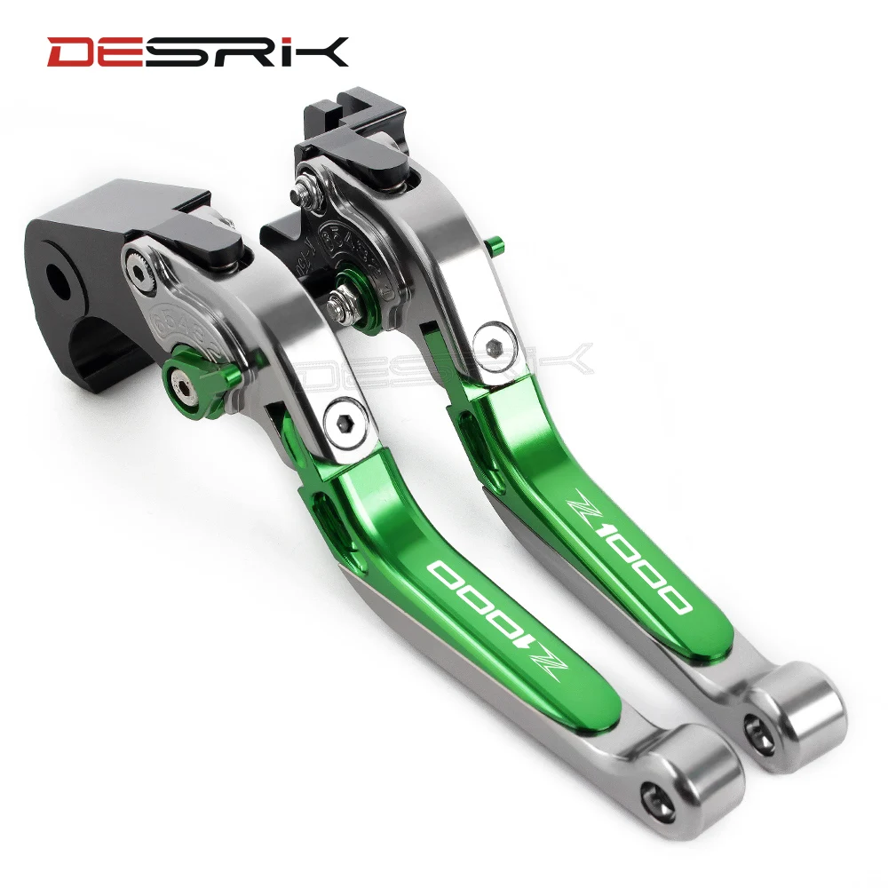 

For Kawasaki Z1000 2007 2008 2009 2010 2011 2012 2013 2014 2015 2016 CNC Adjustable Motorcycle Brake Clutch Levers Folding green