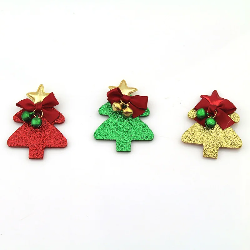 Комплект одежды с рисунком рождественской елки-на низком ходу для женщин задней части фетровая аппликация для украшения ремесла