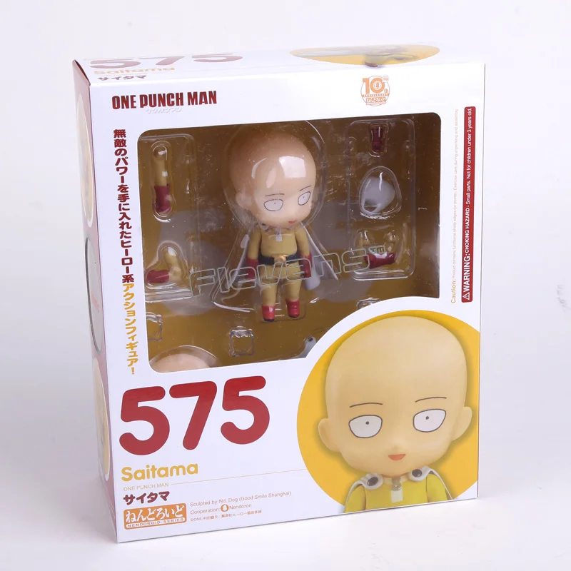 Симпатичные Nendoroid ONE PUNCH-MAN Сайтама#575 ПВХ Эктон Рисунок Модель Коллекция игрушек " 10 см